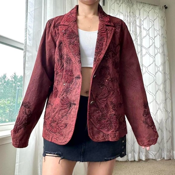 Floral denim jacket - Picture 2 of 7